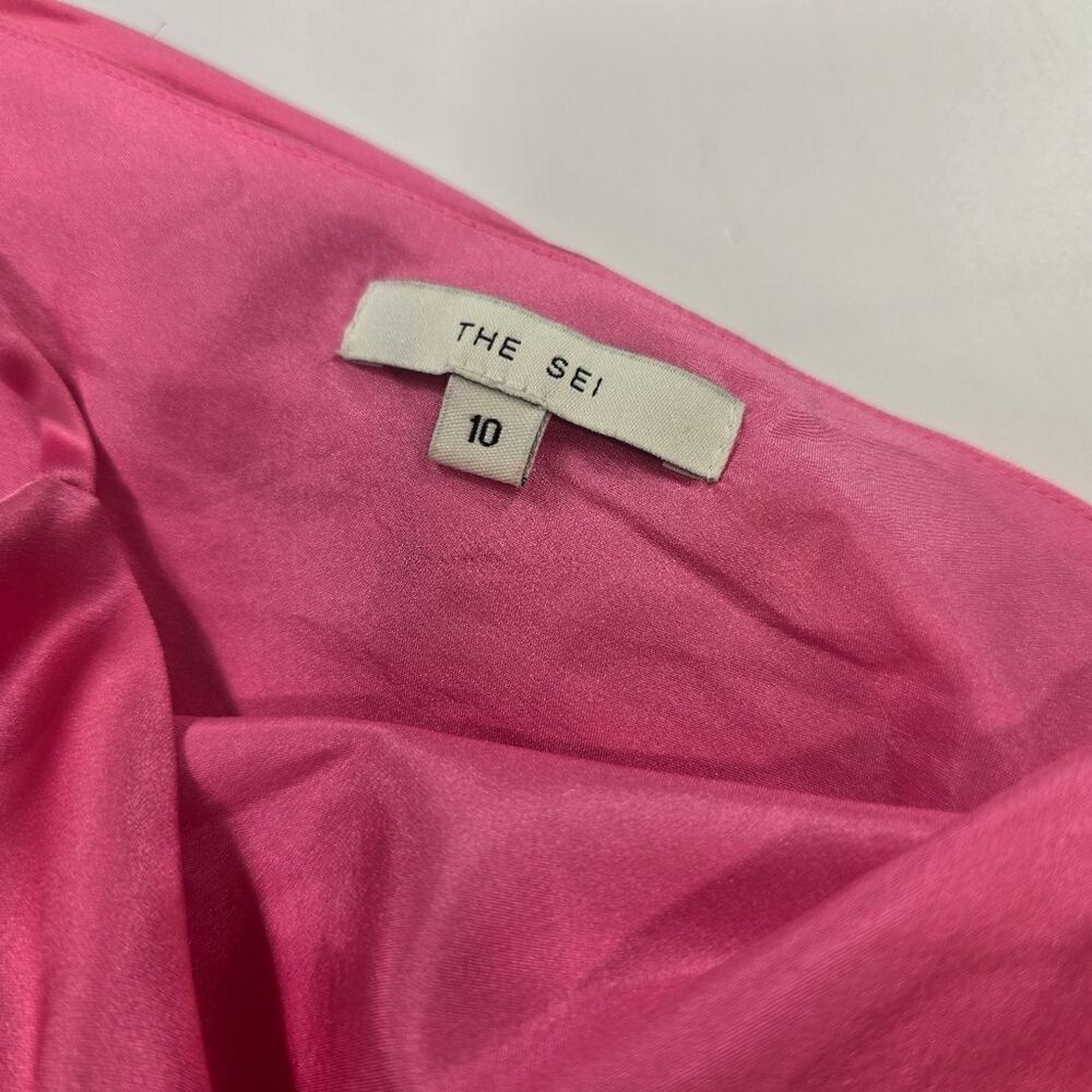 The Sei One Shoulder Cut Out Gown in Flamingo Size 10 - Picture 7 of 15